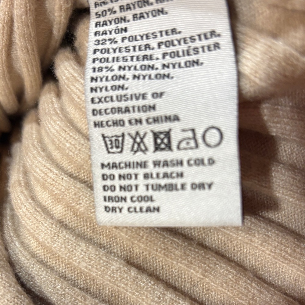 Lea & Viola Beige Ribbed Cardigan - Picture 9 of 9